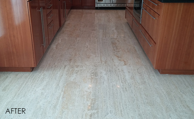 Travertine Floor Before and After