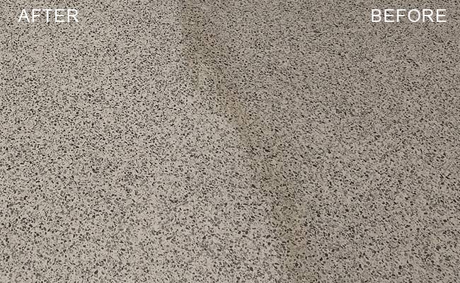 Terrazzo Floor Before and After