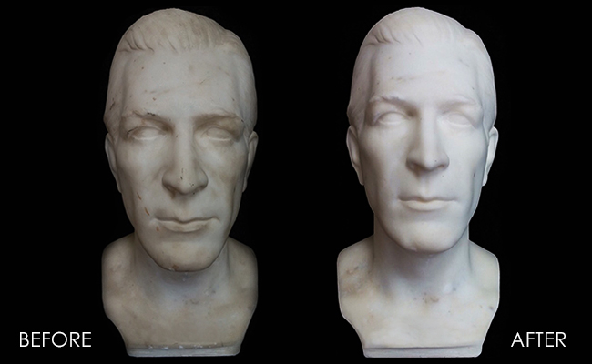 Marble Bust Restored