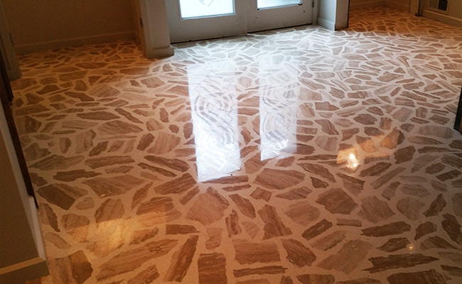 Very Unique Terrazzo Floor Polished