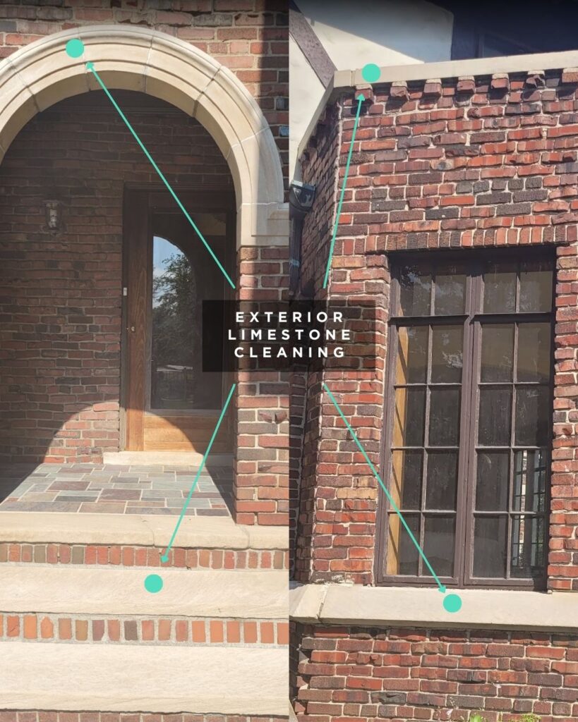 exterior stone cleaning architecture wall steps michigan