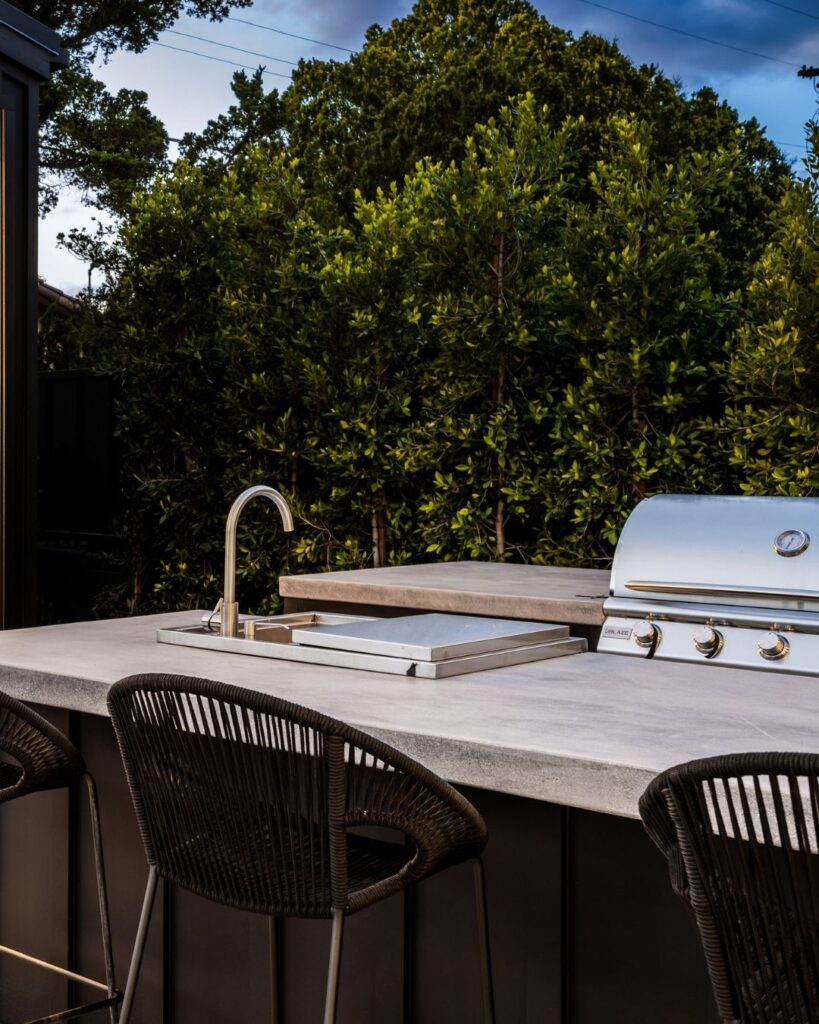 Outdoor kitchen patio pool deck stone cleaning Michigan