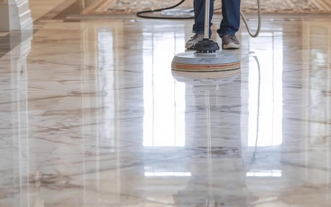 buffing polish shine marble foyer floor michigan